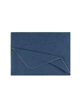 STEINER 1888 | Wolldecke "Alina" 150x190cm preiselbeer | dunkelblau